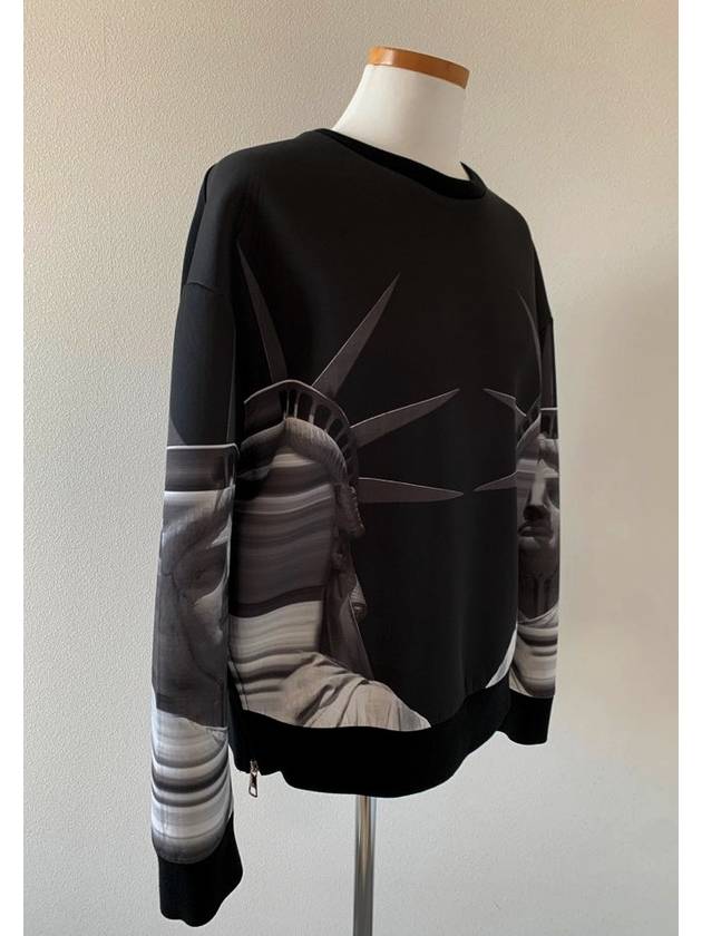 Statue of Liberty Print Sweatshirt M - NEIL BARRETT - BALAAN 6