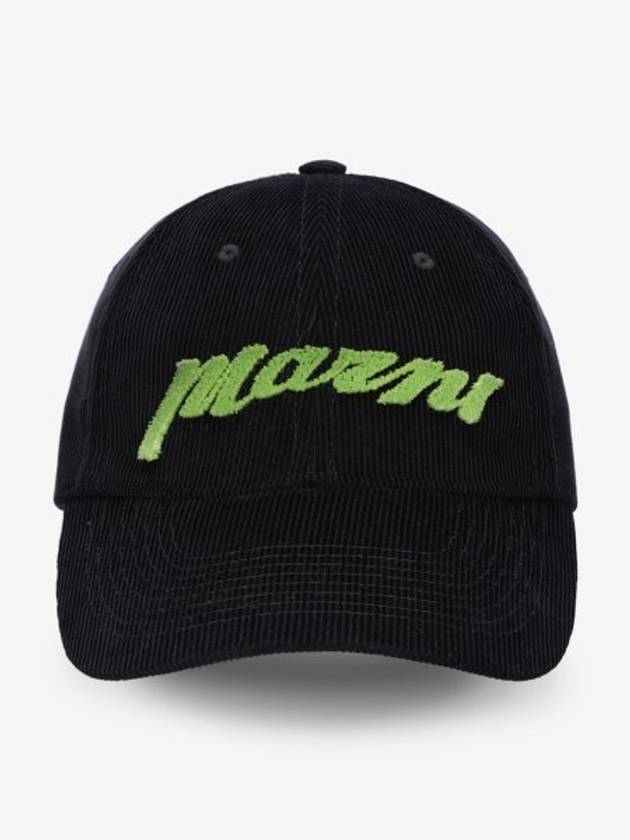 Embroidered Logo Ball Cap Black - MARNI - BALAAN 2