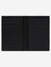 Saffiano Triangular Logo Flap Card Wallet Black - PRADA - BALAAN 4