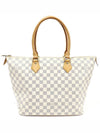 N51185 Damier Azur Canvas Saleya MM Shoulder Bag - LOUIS VUITTON - BALAAN 1