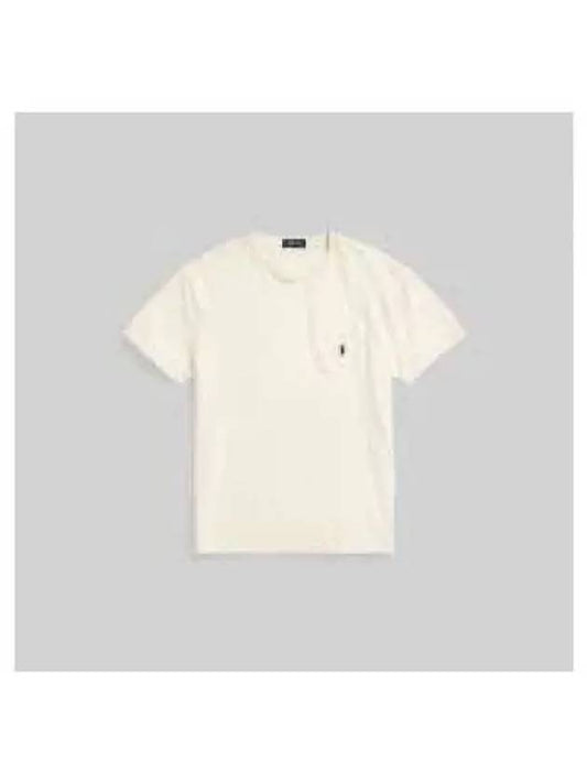 Savings Classic Fit Cotton Linen Pocket T Shirt Ivory - POLO RALPH LAUREN - BALAAN 1