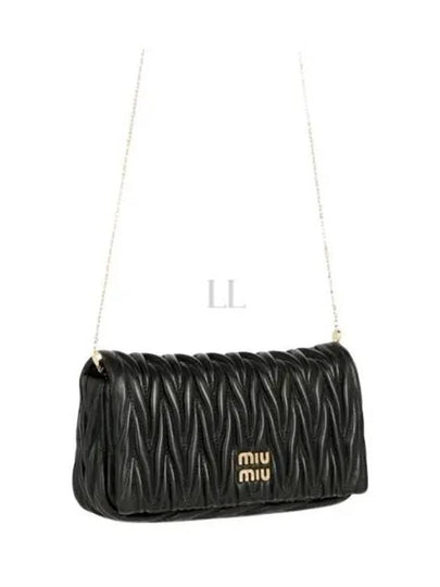 Matelasse Nappa Leather Logo Mini Bag Black - MIU MIU - BALAAN 2