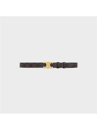 Monogram Triomphe Buckle Medium Leather Belt Tan - CELINE - BALAAN 2