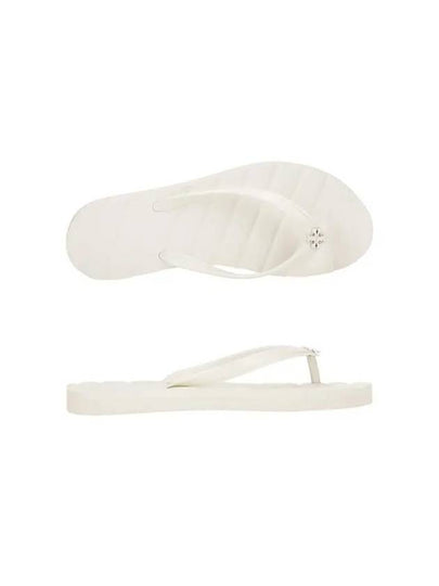 Kira Logo Flip Flops Ivory - TORY BURCH - BALAAN 2