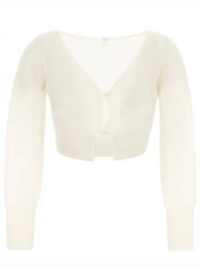 Le Alzou Cropped Cardigan White - JACQUEMUS - BALAAN 2