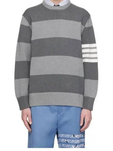 Rose Icon Rugby Stripe 4 Bar Pullover MKA523A Y3016 982 - THOM BROWNE - BALAAN 1