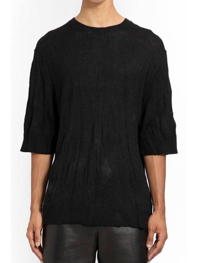 Crushed Knit Top Black - HELMUT LANG - BALAAN 2