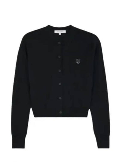 Bold Fox Head Patch Regular Cardigan Black - MAISON KITSUNE - BALAAN 2