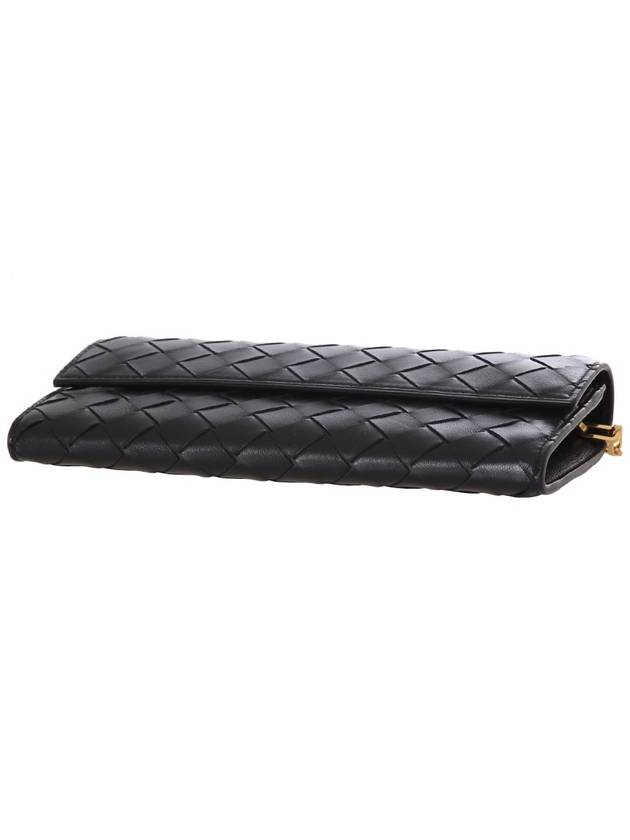 Intrecciato Chain Long Wallet Black - BOTTEGA VENETA - BALAAN 5