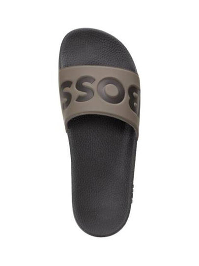 Aryeh Logo Slippers Green - HUGO BOSS - BALAAN 2