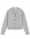 Embroidery Bold Fox Head Cardigan Grey - MAISON KITSUNE - BALAAN 2