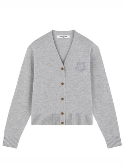 Embroidery Bold Fox Head Cardigan Grey - MAISON KITSUNE - BALAAN 2