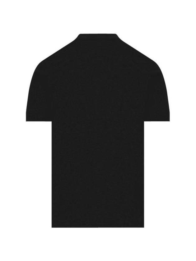 Small Logo Print Short Sleeve T-Shirt Black - CP COMPANY - BALAAN 3