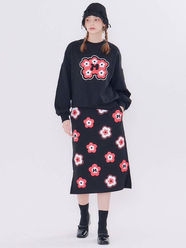 Flower Sweatshirt Black - METAPHER - BALAAN 4