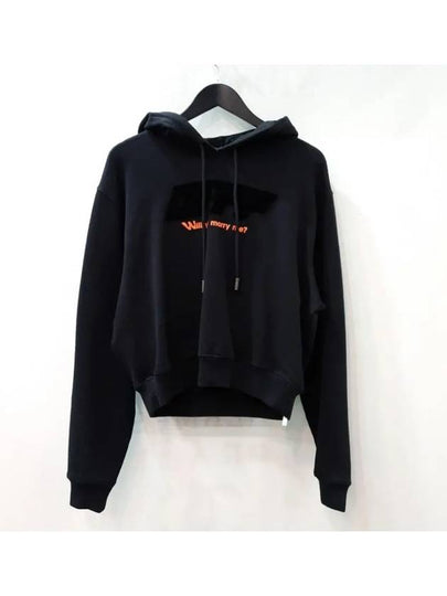 Modern Obstacles Loose Cotton Hoodie Black - OFF WHITE - BALAAN 2