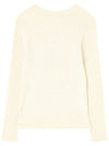 Diagonal neckline slim ribbed knit Ivory - THE GREEN LAB - BALAAN 5