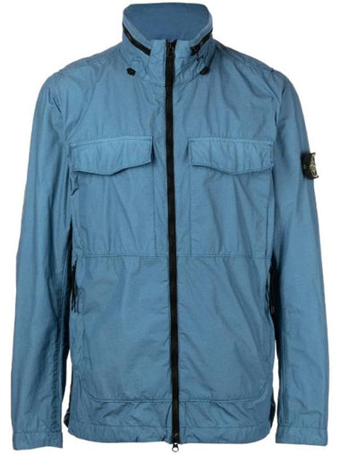 Waffen Naslan Light Watro Zip-up Jacket Blue - STONE ISLAND - BALAAN 1