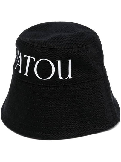 Logo Print Cotton Bucket Hat Black - PATOU - BALAAN 2