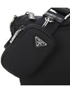 Triangle Logo Re-Nylon Pocket Cross Bag Black - PRADA - BALAAN 6