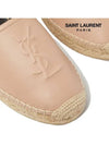 Cassandre Leather Espadu Pink - SAINT LAURENT - BALAAN 7