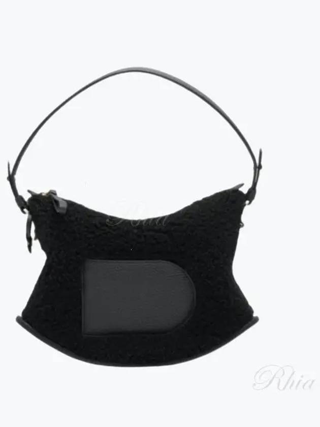 Pin Swing Teddy Shoulder Bag Black - DELVAUX - BALAAN 2