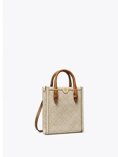 Monogram Mini Women s Tote Bag Shoulder Ivory Domestic Product GM0023062061536 - TORY BURCH - BALAAN 1