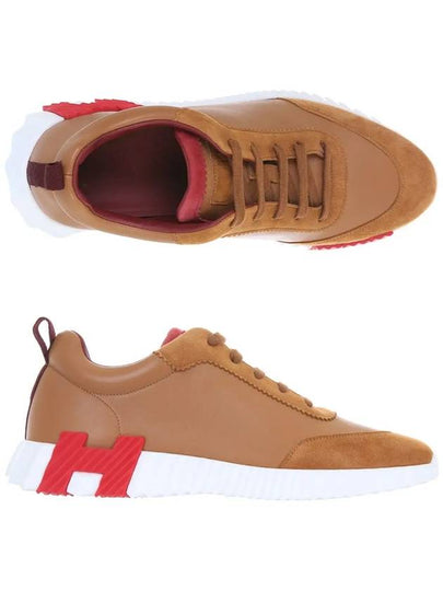 Bouncing Leather Low Top Sneakers Natural Brown - HERMES - BALAAN 2