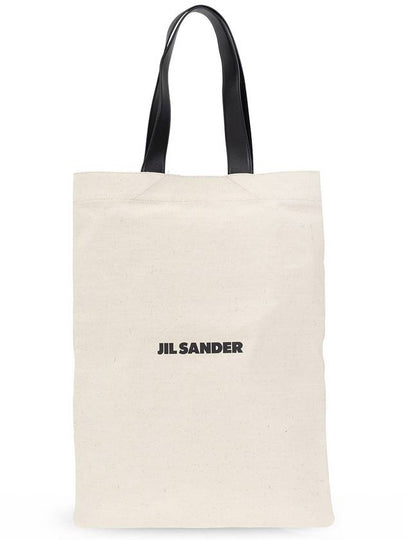 Women's Logo Shopper Tote Bag Cream - JIL SANDER - BALAAN 2