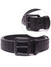 Intrecciato Leather Belt Espresso - BOTTEGA VENETA - BALAAN 2