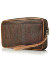 Paisley Clutch Bag Brown - ETRO - BALAAN 3