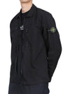 Supima Cotton Twill Stretch-TC Jacket Black - STONE ISLAND - BALAAN 4