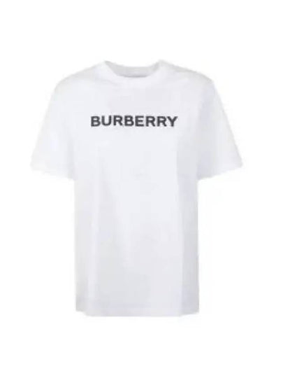 Logo Print Cotton Short Sleeve T-Shirt White - BURBERRY - BALAAN 2