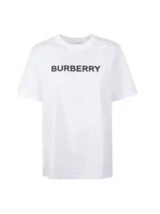 Logo Print Cotton Short Sleeve T-Shirt White - BURBERRY - BALAAN 2