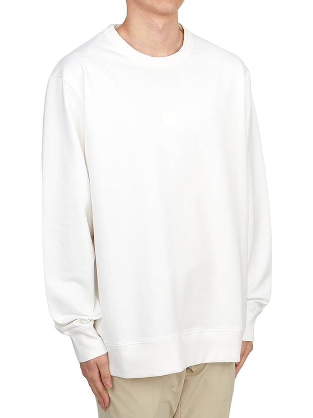 Metropolis Series Stretch Fleece Logo Sweatshirt White - CP COMPANY - BALAAN 4