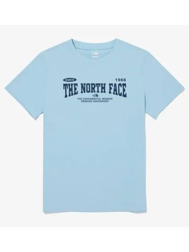 The North Face KIDS Ice Day Short Sleeve Round Tee NT7UQ08S SKB - THE NORTH FACE - BALAAN 1