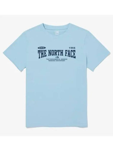 The North Face KIDS Ice Day Short Sleeve Round Tee NT7UQ08S SKB - THE NORTH FACE - BALAAN 1