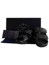 Strap Leather Sandals Black - PRADA - BALAAN 7