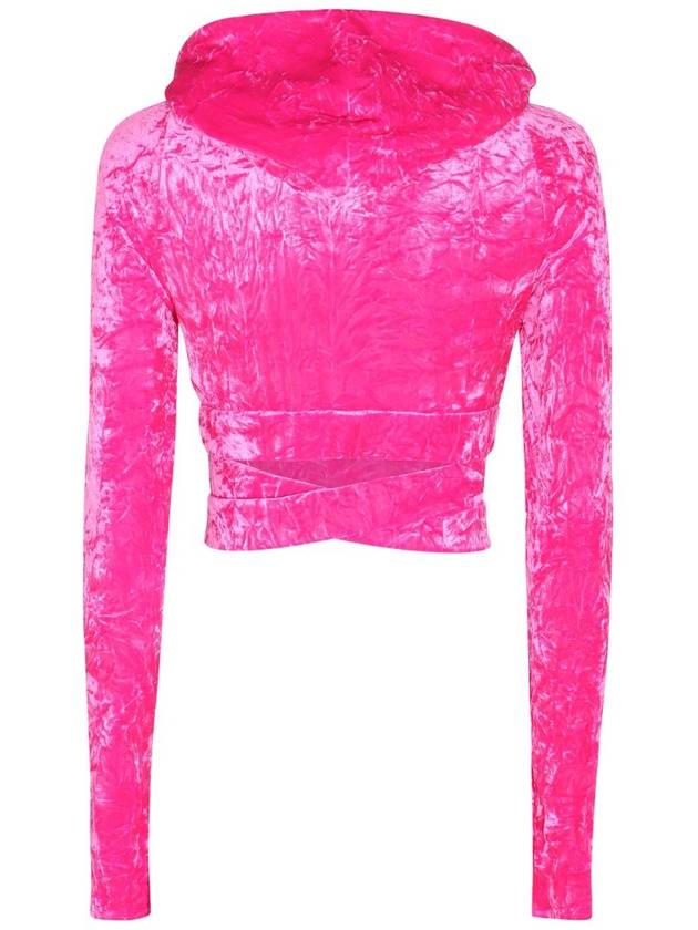 Medusa Bigi Cutout VELVET Velvet Crop Hood Pink - VERSACE - BALAAN 3