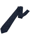 Star Print Silk Tie Black - SALVATORE FERRAGAMO - BALAAN 4