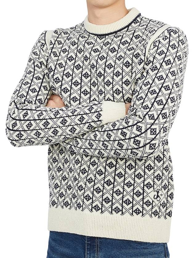 Monogram Jacquard Knit Top Off White - JIL SANDER - BALAAN 6