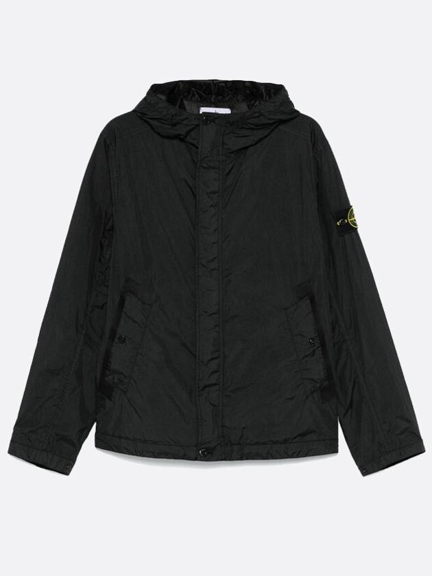 Crinkle Refs R NY Hooded Jacket Black - STONE ISLAND - BALAAN 2