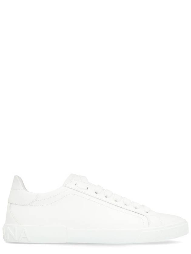 Dolce & Gabbana Portofino Vintage Leather Low-Top Sneakers - DOLCE&GABBANA - BALAAN 1