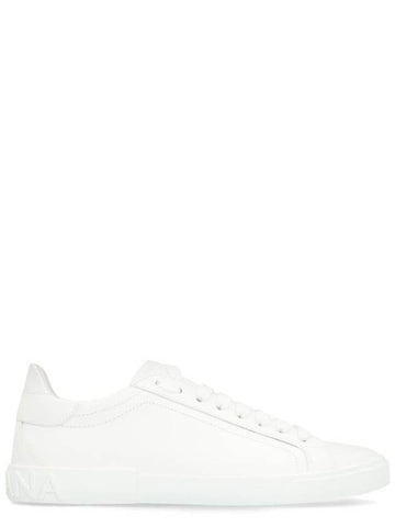 Dolce & Gabbana Portofino Vintage Leather Low-Top Sneakers - DOLCE&GABBANA - BALAAN 1