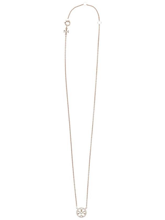 Miller Pave Logo Delicate Necklace Rose - TORY BURCH - BALAAN 2