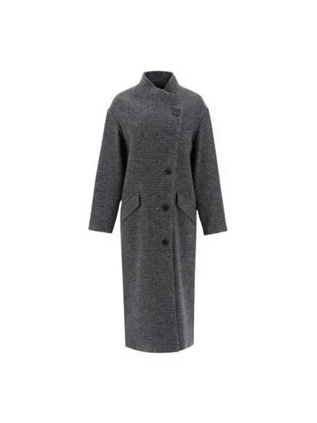 Women s Sabine Check Wool Long Coat Gray MA0102FA A3D17E - ISABEL MARANT - BALAAN 1