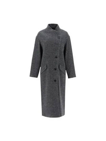 Women s Sabine Check Wool Long Coat Gray MA0102FA A3D17E - ISABEL MARANT - BALAAN 1