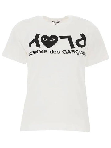 Women's Reverse Logo T-Shirt White AZ T067 051 1 - COMME DES GARCONS - BALAAN 1