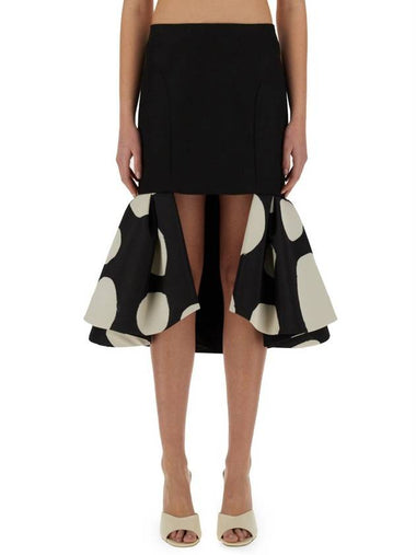 Nina Ricci Midi Skirt With Double Ruffles - NINA RICCI - BALAAN 1