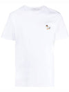 Fox Logo Patch Short Sleeve T-Shirt White - MAISON KITSUNE - BALAAN 2