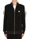 Palm Angels Genius Logo Patch Zip-up Jacket Black - MONCLER - BALAAN 3